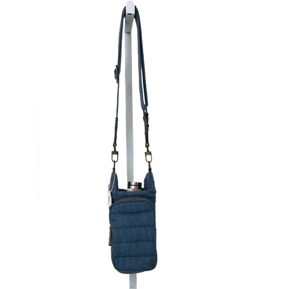New Stylish Demin Puffer Bottle Bag Crossbody - Picture 8 of 13
